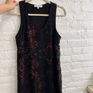 Sandro black dress with neon accents